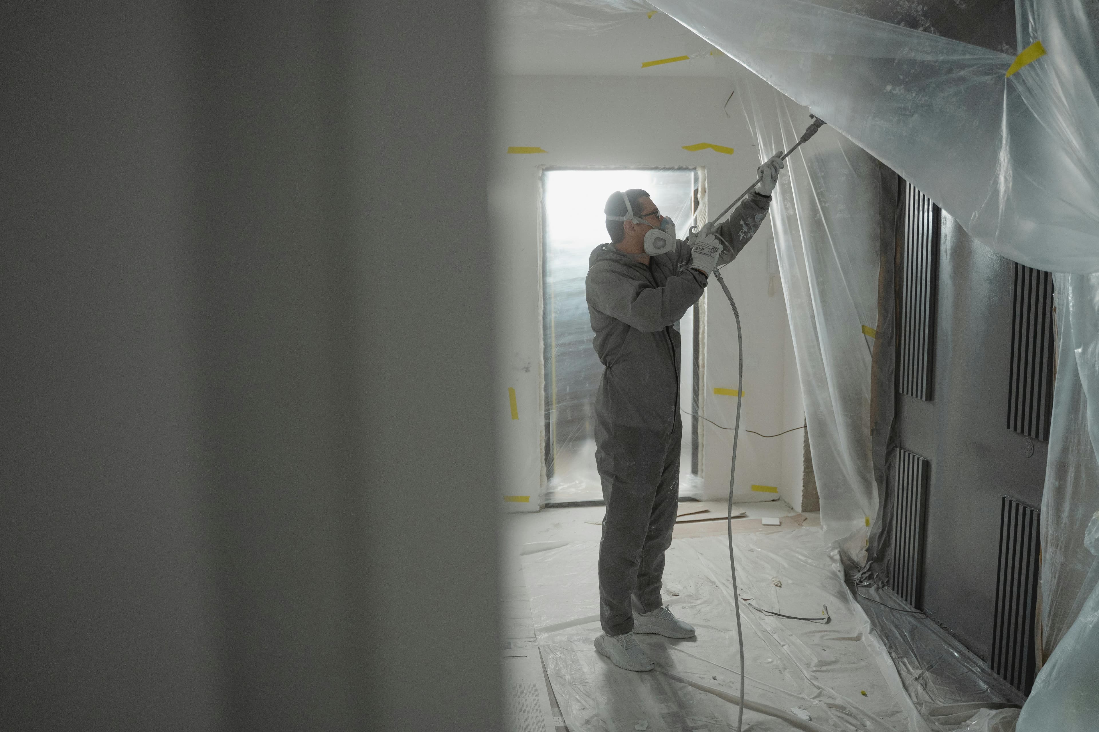 Professional painter working